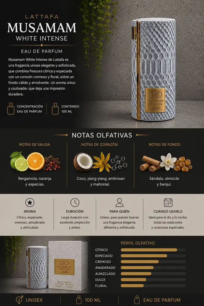 Ficha de Lattafa Musamam White Intense