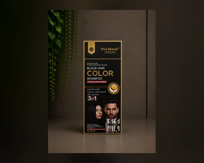 Kiss Beauty Black Hair Color Shampoo