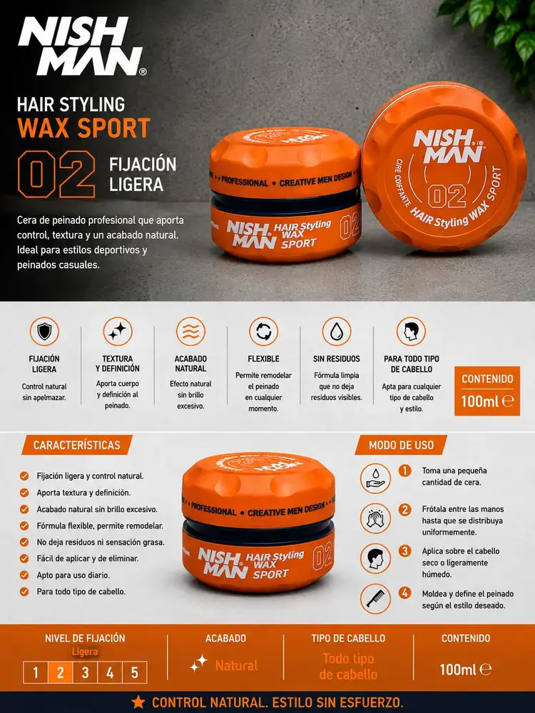 Ficha técnica de Nish Man 02 Wax Sport