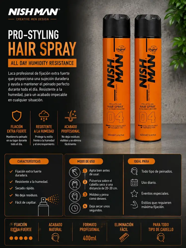 Ficha de Nishman Pro-Styling Hair Spray 04
