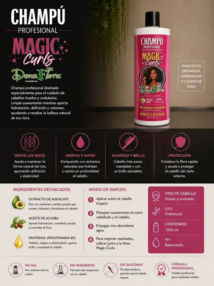 Ficha de Doña Flora Champú Magic Curls